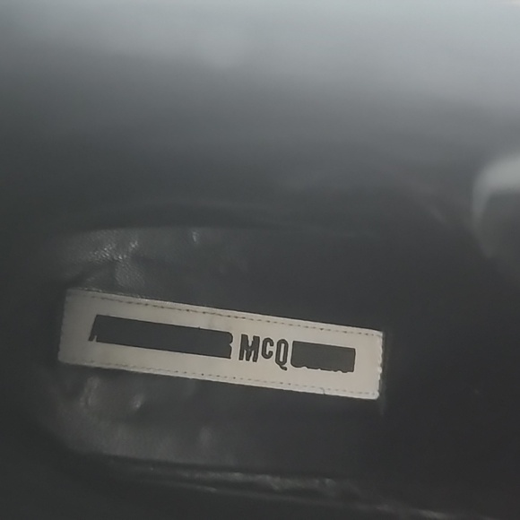 ALEXANDER MCQUEEN Black Leather Studded Combat Boots, size 40 - Picture 4 of 8